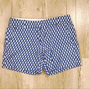 J. Crew Blue and White Patterned Shorts Size 00
